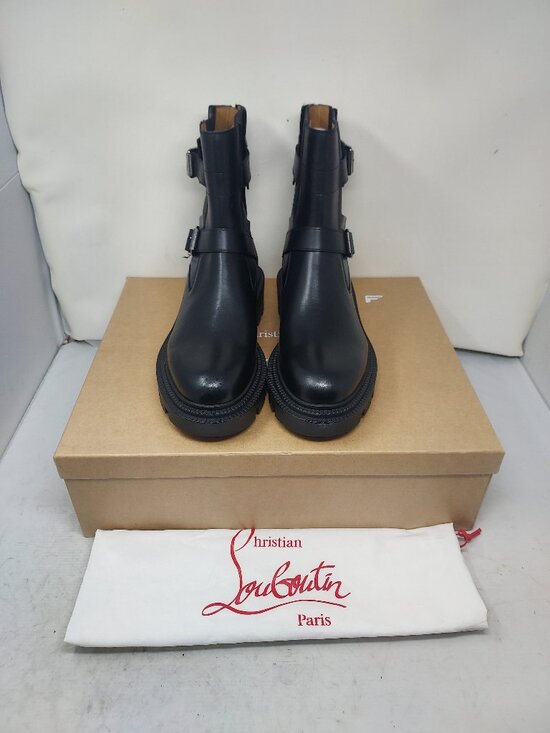 CHRISTIAN LOUBOUTIN Black MENS Oxybootie Buckle Leather Boot main image 7